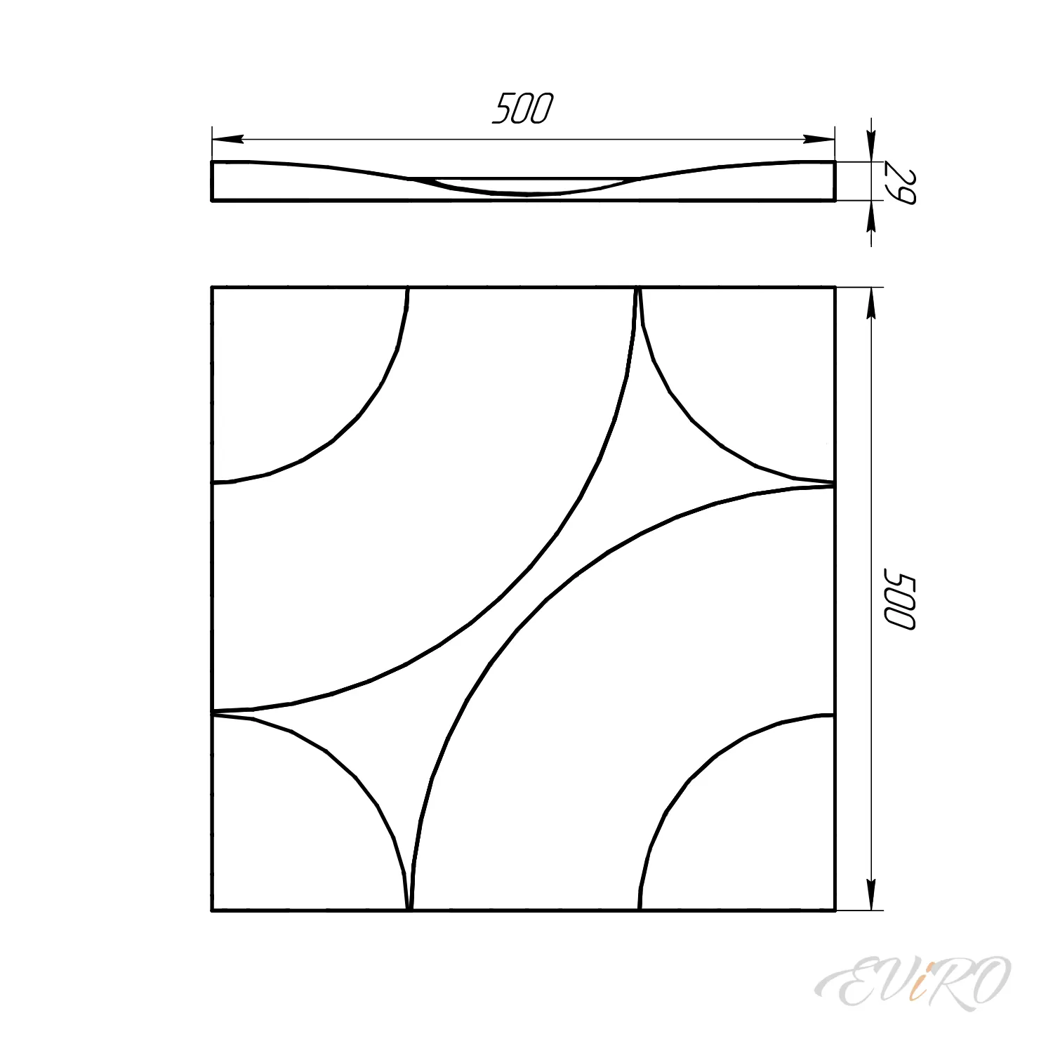 Гипсовая 3D панель EViRO Ядра
