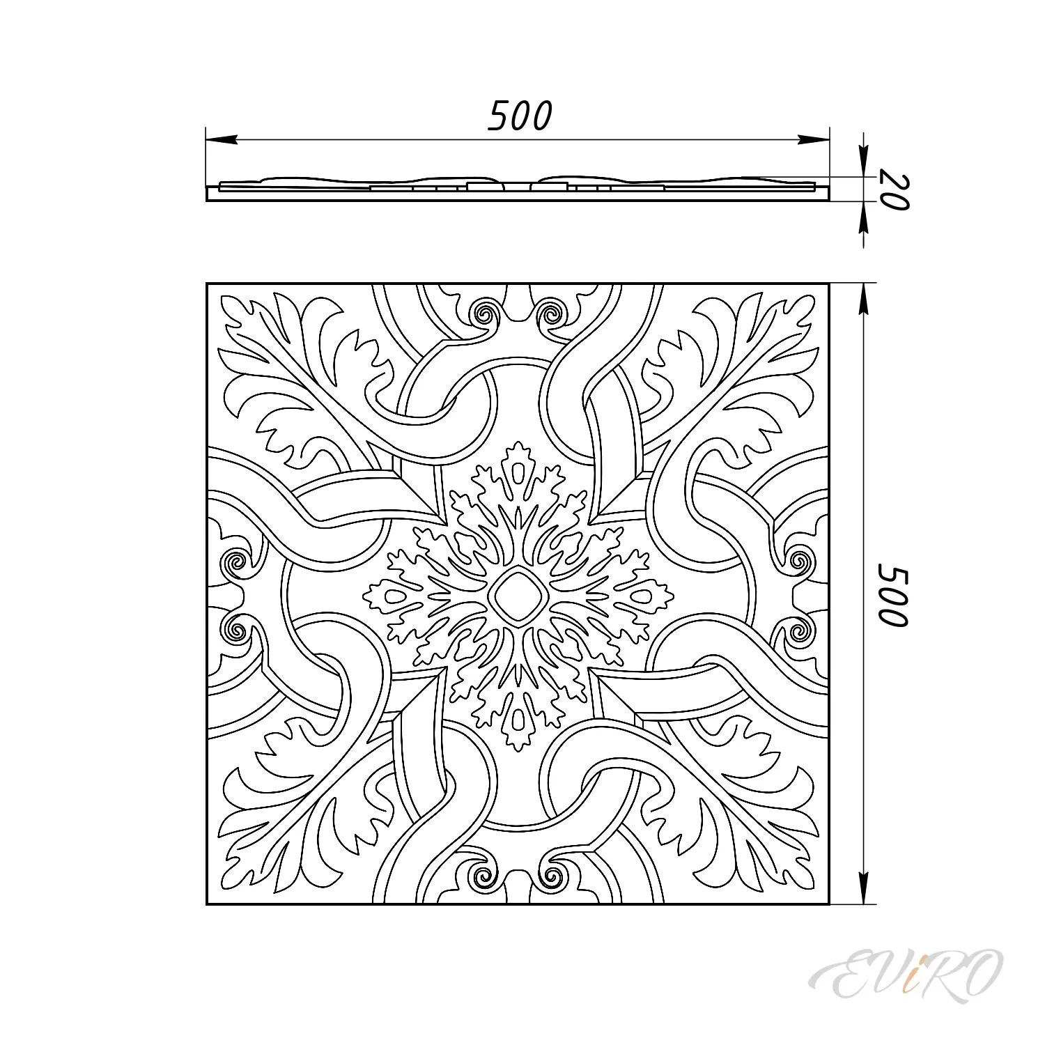 Гипсовая 3D панель EViRO Бурже