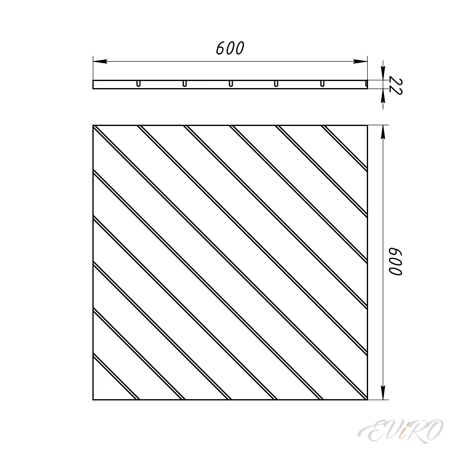 Гипсовая 3D панель EViRO Diagonal