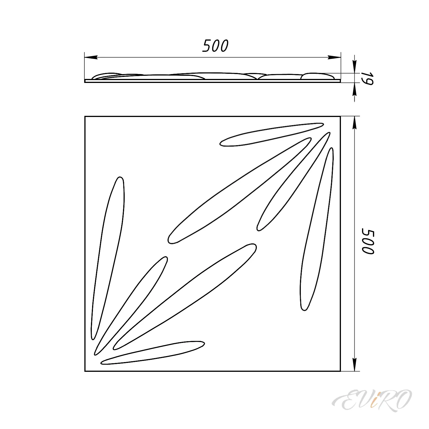 Гипсовая 3D панель EViRO Искра