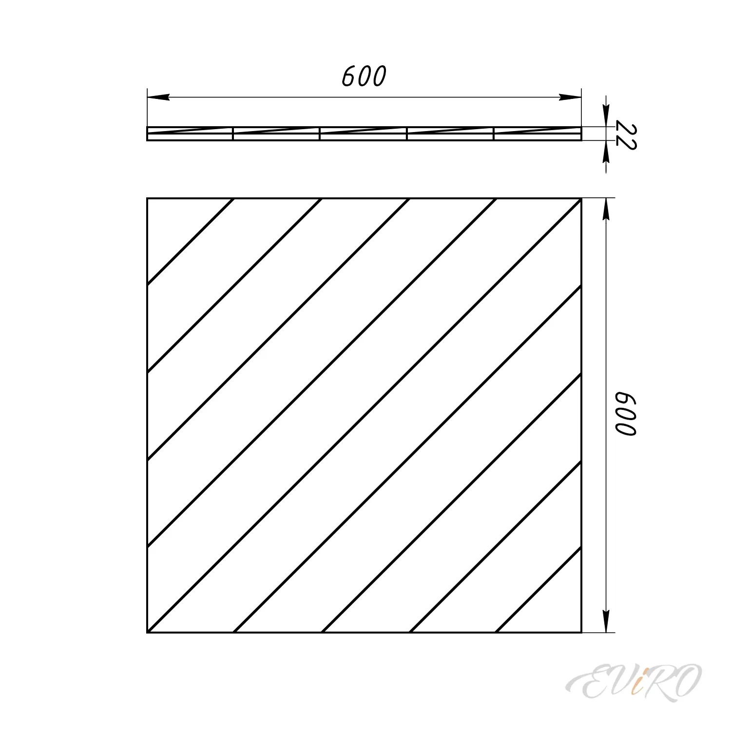 Гипсовая 3D панель EViRO New Diagonal