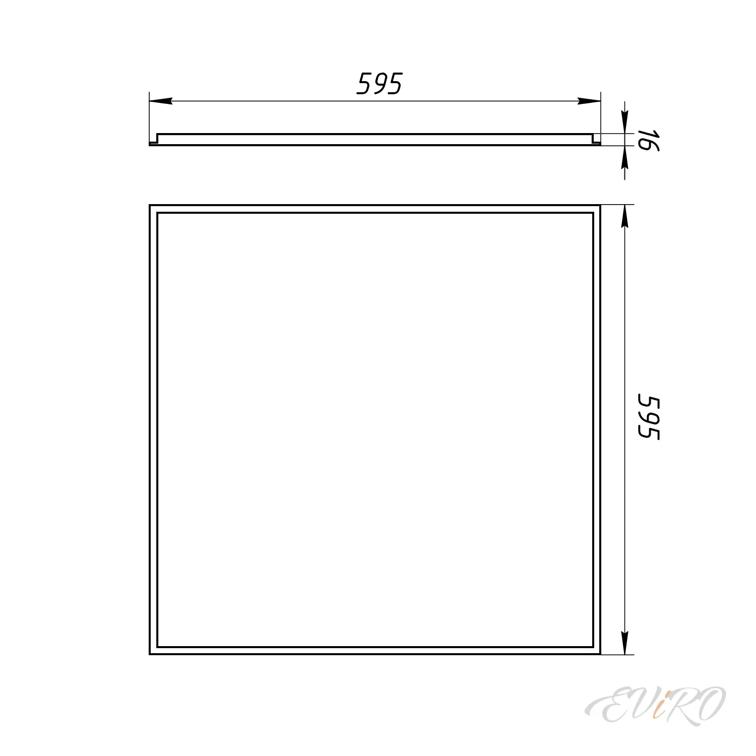 Гипсовая потолочная 3D панель EViRO Плоская