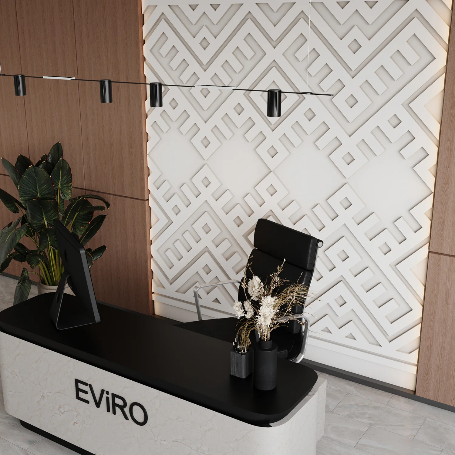 Гипсовая 3D панель EViRO Большой Орнамент