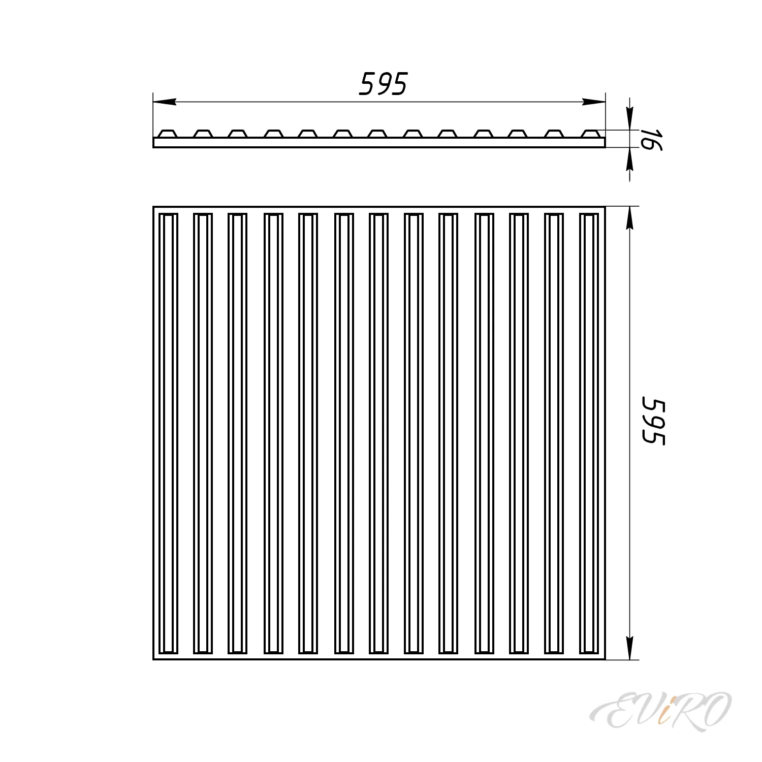 Гипсовая потолочная 3D панель EViRO Решетчатая