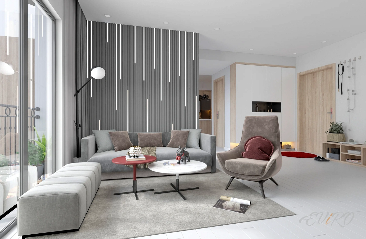 Гипсовая 3D панель EViRO Max Barcode LED