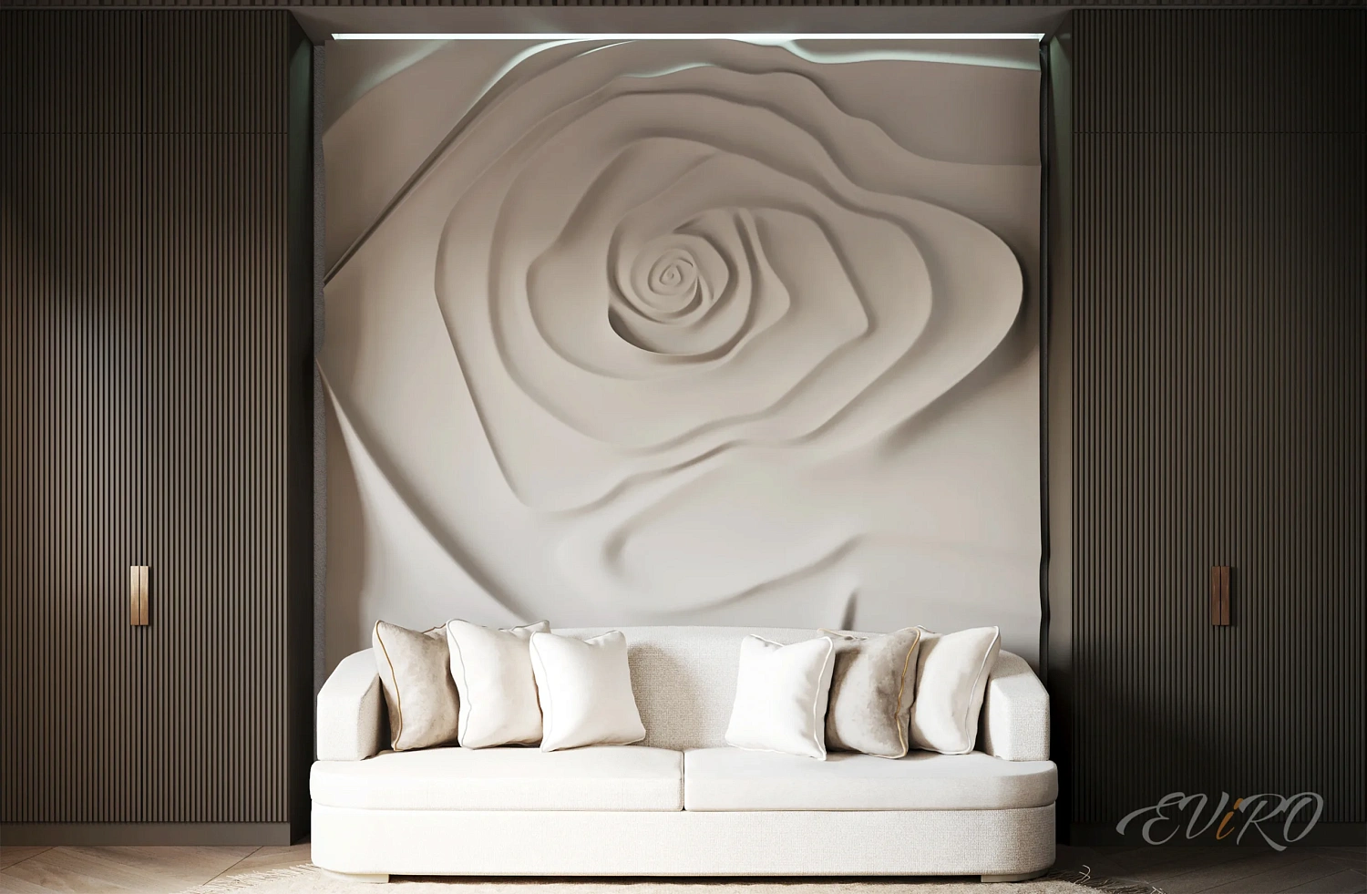 Гипсовый 3D барельеф EViRO Rose 