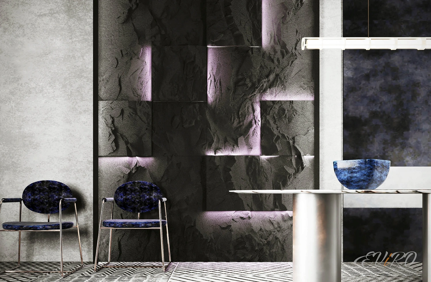 Гипсовая 3D панель EViRO Natural Rock LED