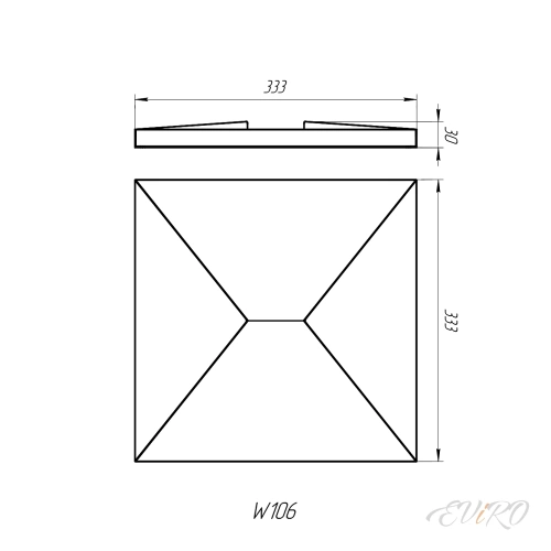 Гипсовая 3D панель EViRO W106 и W107