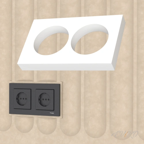 Подрозетник 2-секционный