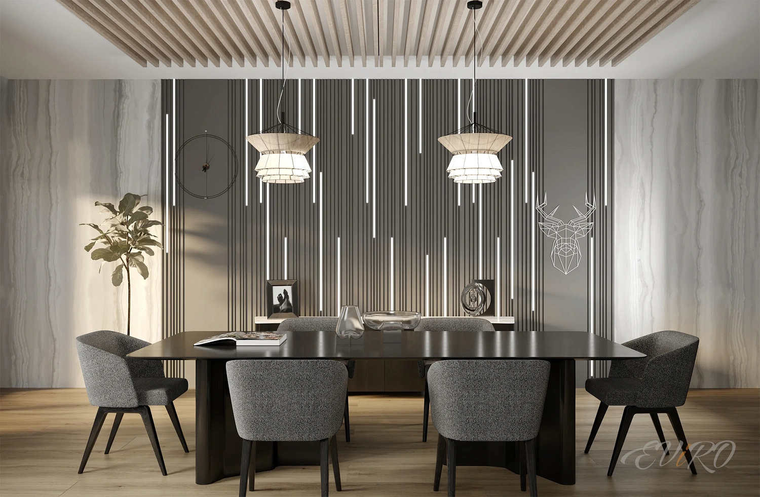 Гипсовая 3D панель EViRO Max Barcode LED