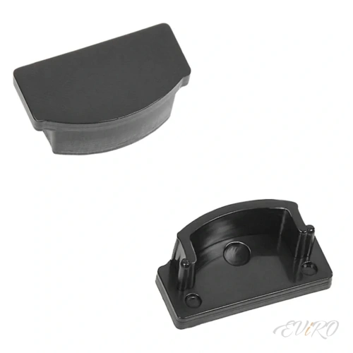 MIC-2000 ANOD светодиодный профиль накладной алюминиевый с рассеивателем (чёрный)