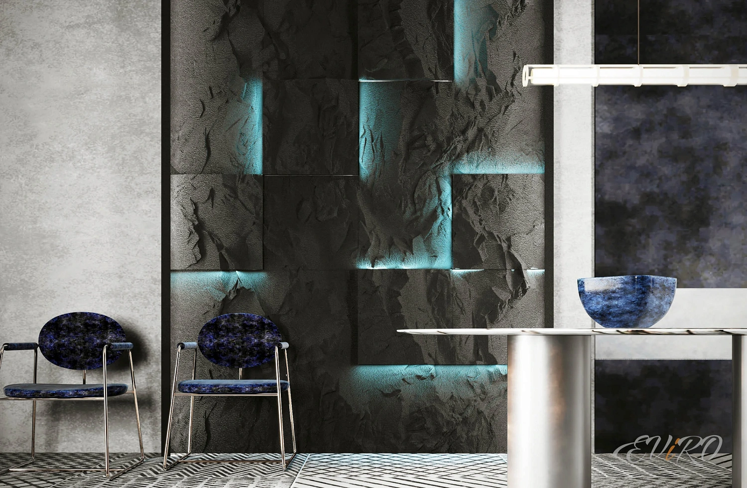 Гипсовая 3D панель EViRO Natural Rock LED